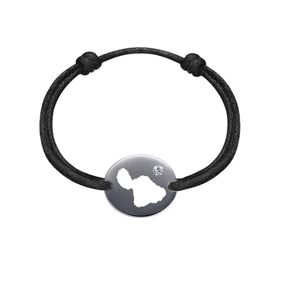 DENIZEN bracelet of Maui black rhodium cz oval