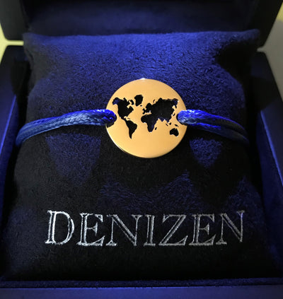 DENIZEN bracelet world map