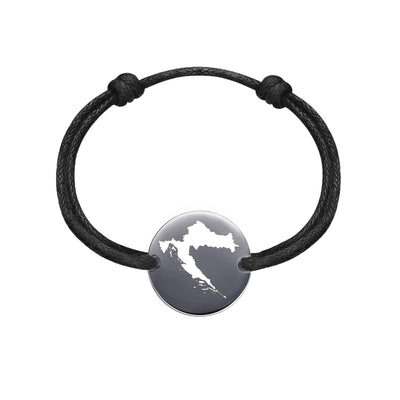 DENIZEN bracelet of Croatia map black rhodium