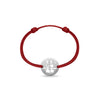 DENIZEN bracelet of Double Happiness symbol silver red CZ