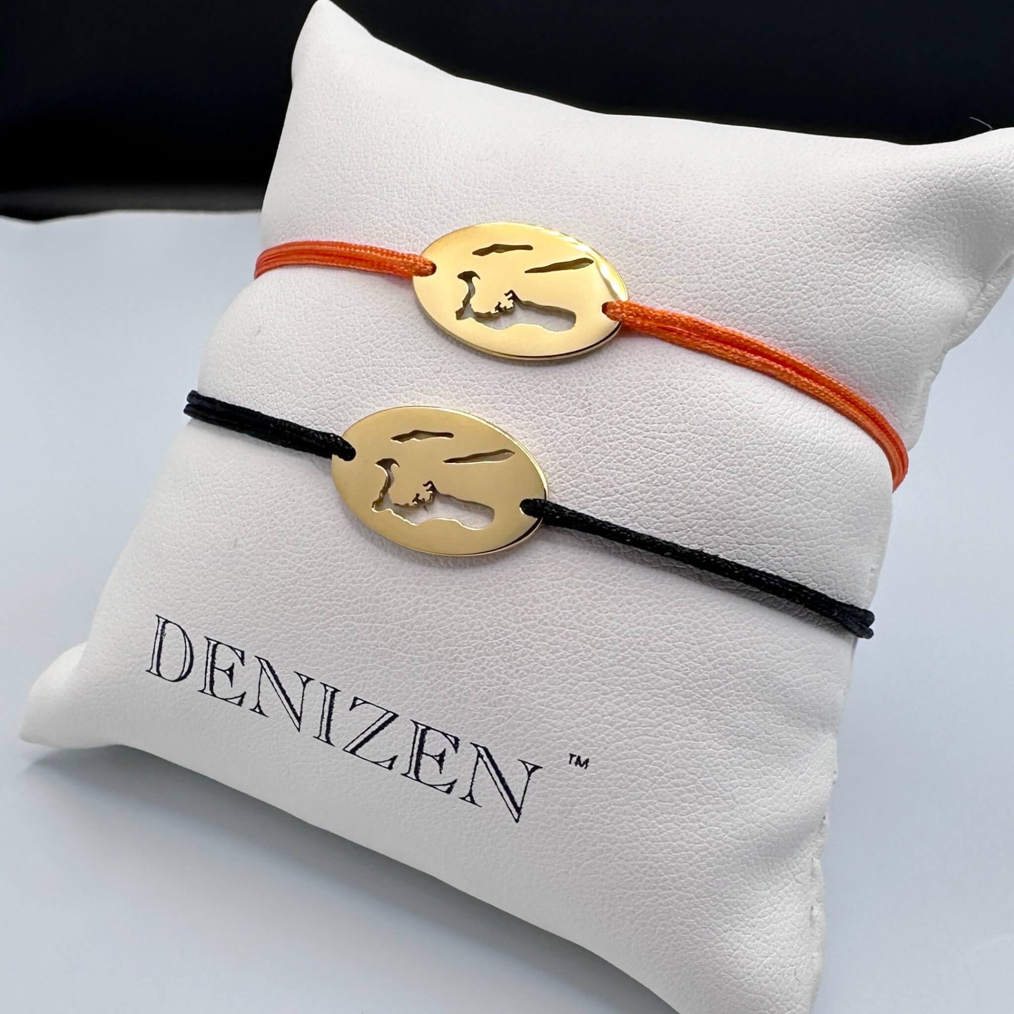 DENIZEN bracelets Cayman islands map gold mini size