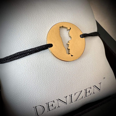 DENIZEN bracelet of Argentina map gold