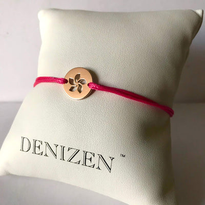 DENIZEN bracelet bauhinia rose gold hot pink