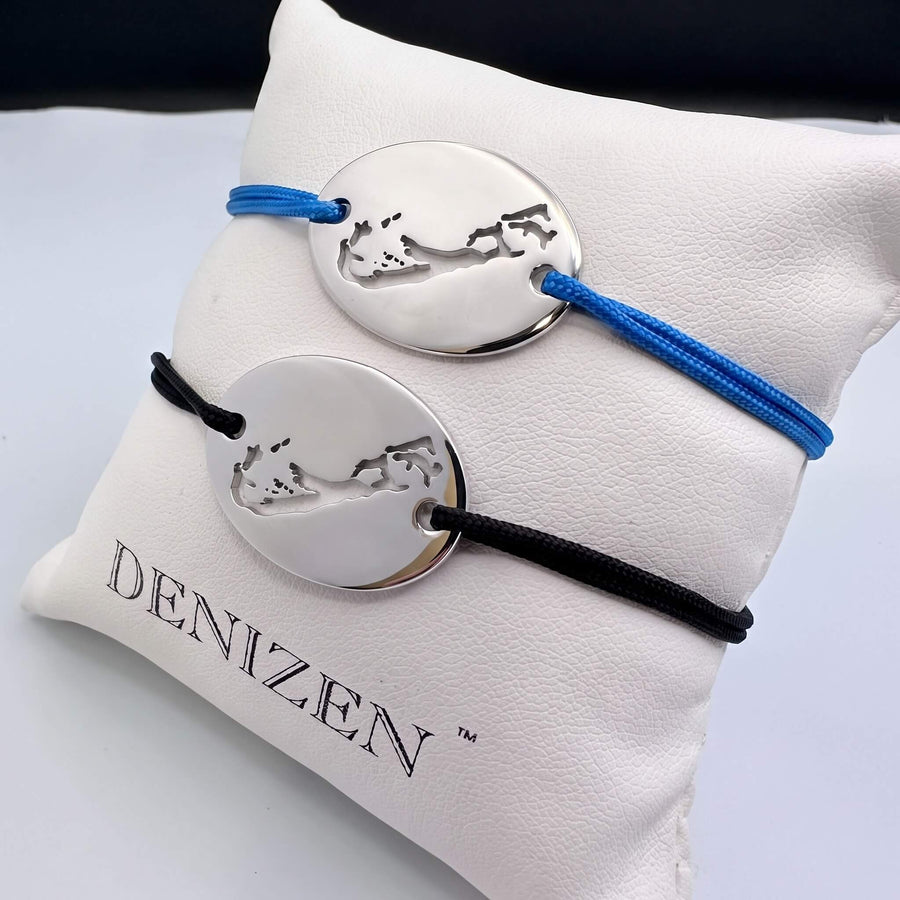 DENIZEN necklace of Bermuda map gold