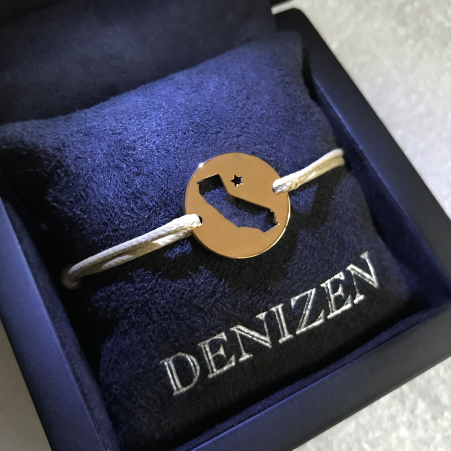 DENIZEN bracelet of california map gold beige