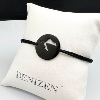 DENIZEN bracelet of Croatia map black rhodium
