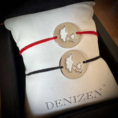 DENIZEN bracelets of Denmark map silver