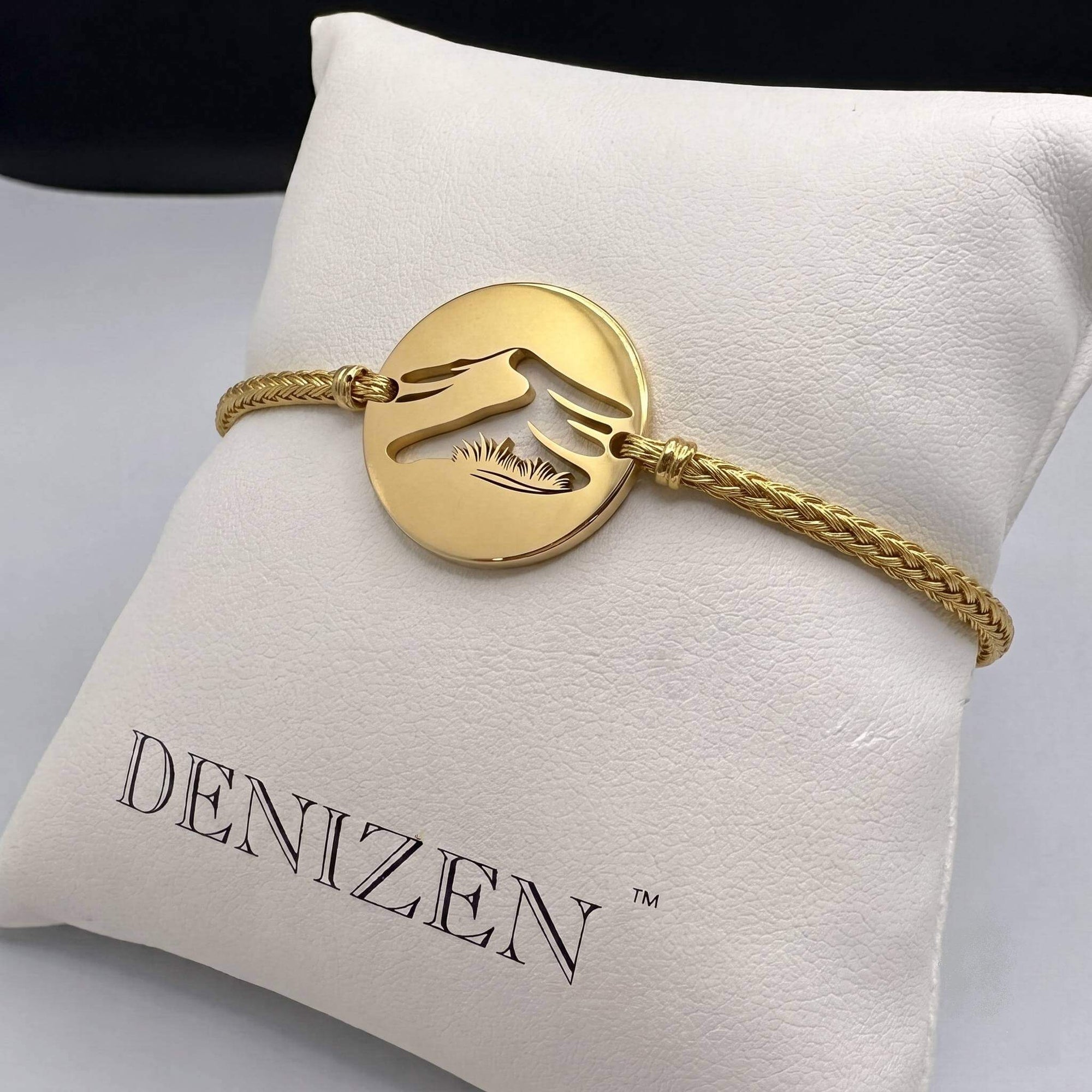 DENIZEN gold necklace of the Dune du Pilat with gold string