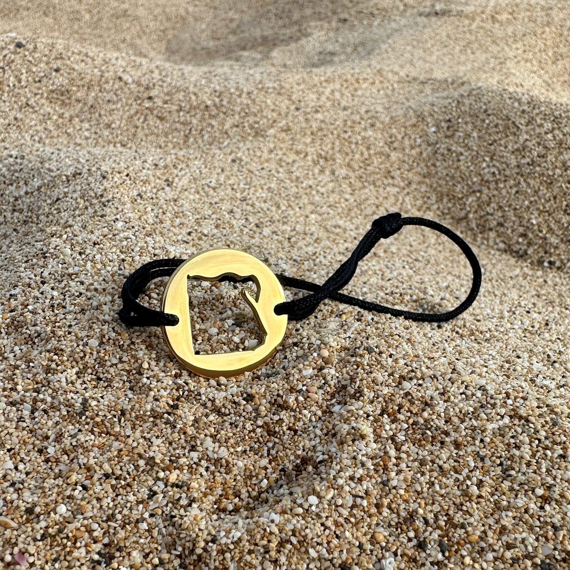 DENIZEN bracelet of Egypt map gold