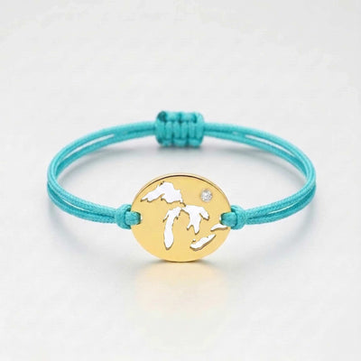 DENIZEN bracelet of the Great Lakes in gold
