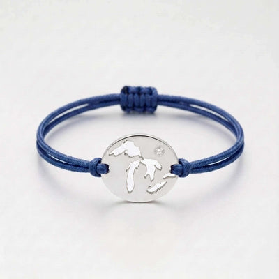 DENIZEN bracelet of the Great Lakes in silver