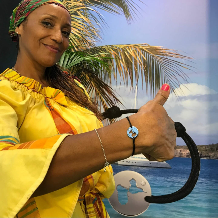 DENIZEN bracelet Guadeloupe silver black large