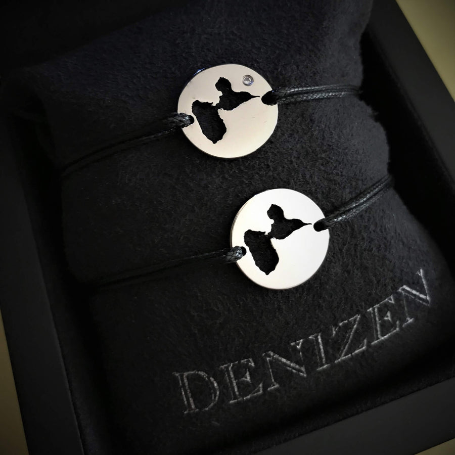 DENIZEN bracelet Guadeloupe silver black large