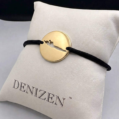 DENIZEN bracelet of Hvar map in gold