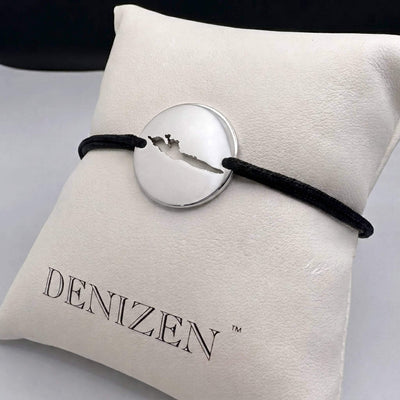 DENIZEN bracelet of Hvar map in silver