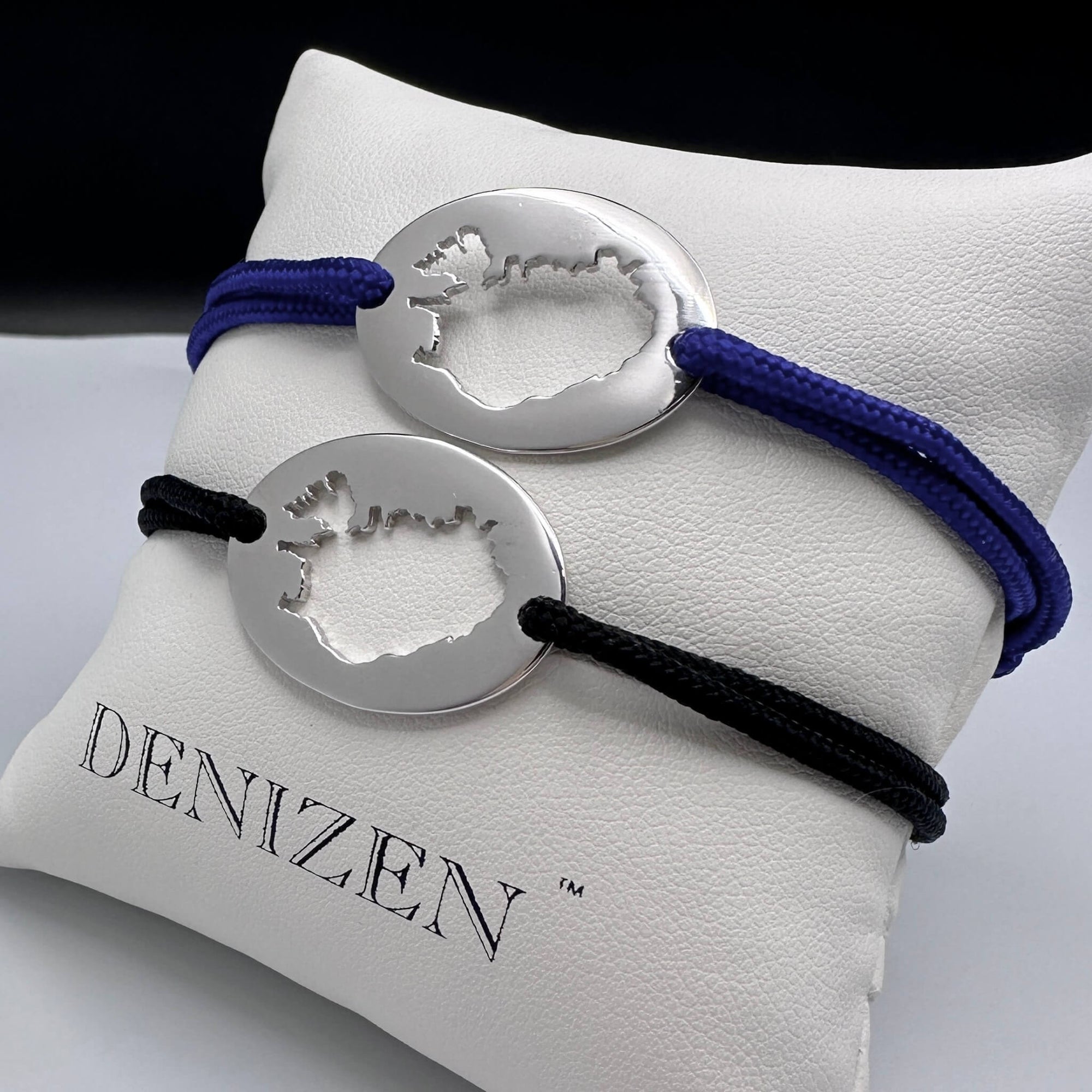DENIZEN bracelet of Iceland map sterling silver