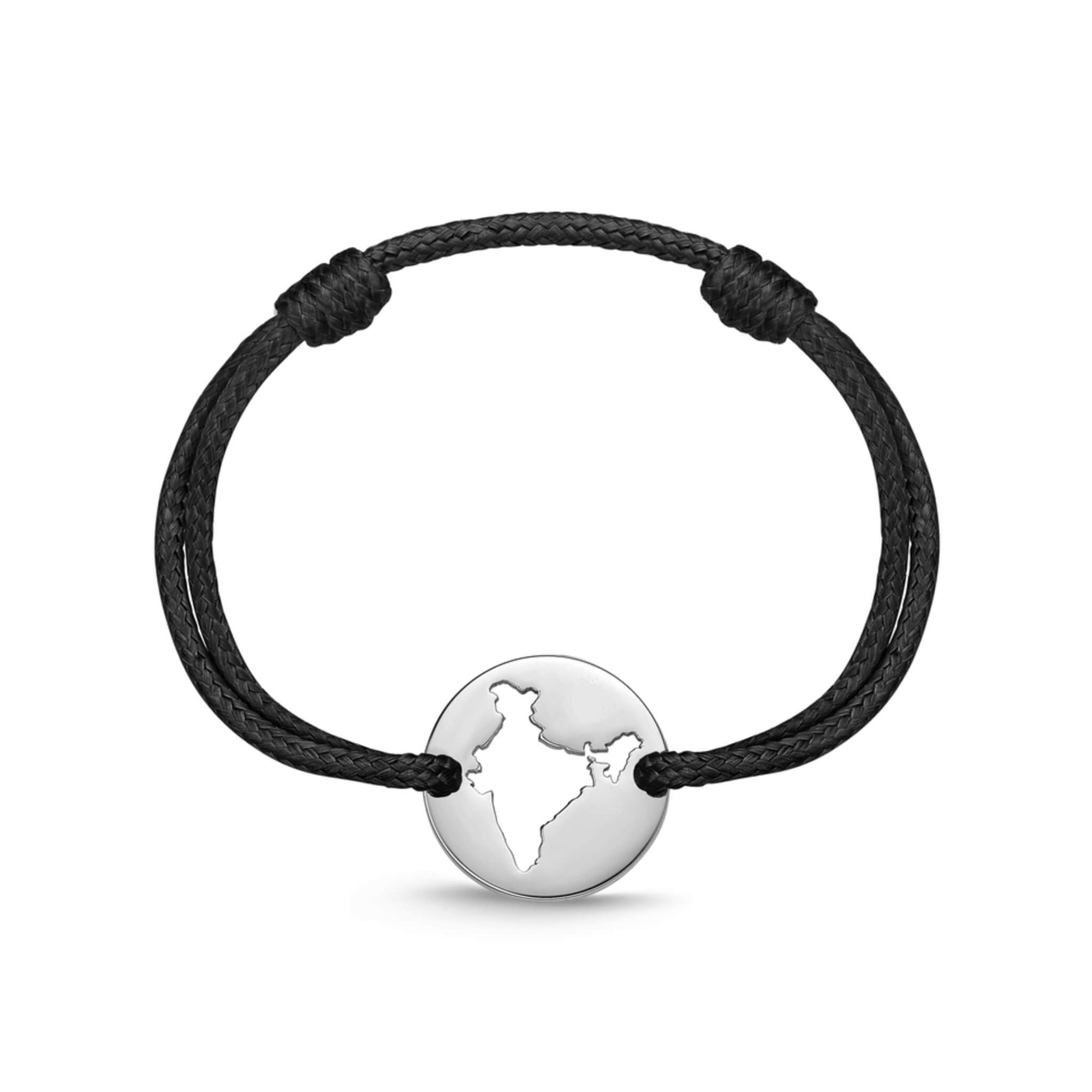 DENIZEN bracelet of India map silver