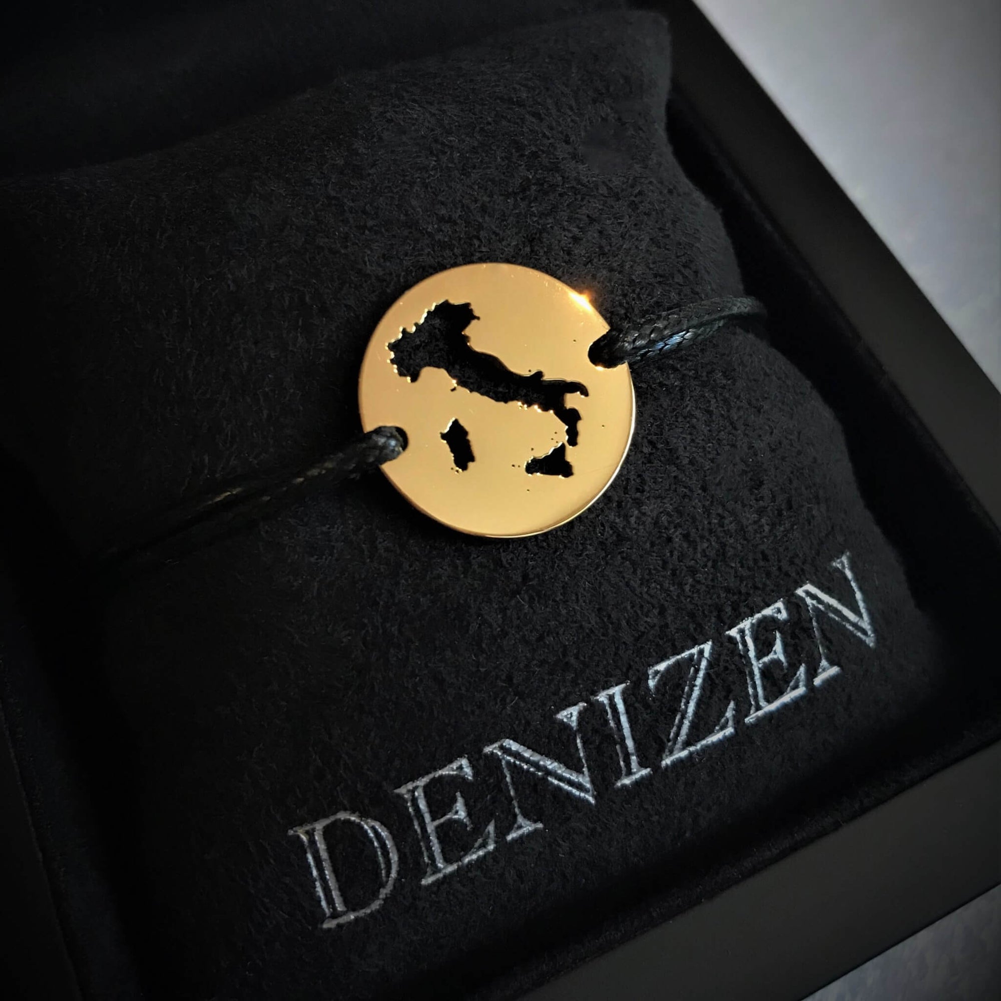 DENIZEN bracelet of Italy map gold