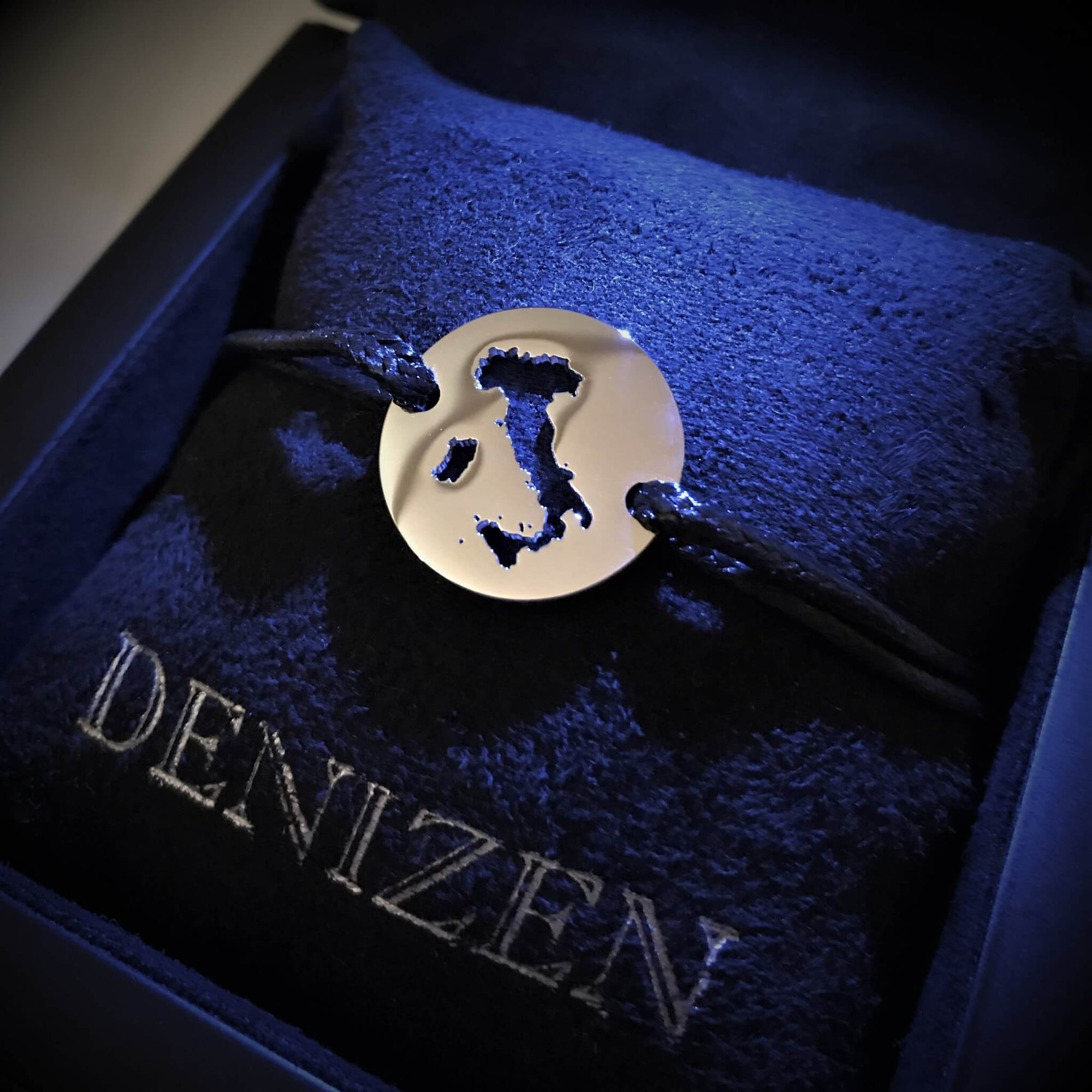 DENIZEN bracelet of Italy map silver
