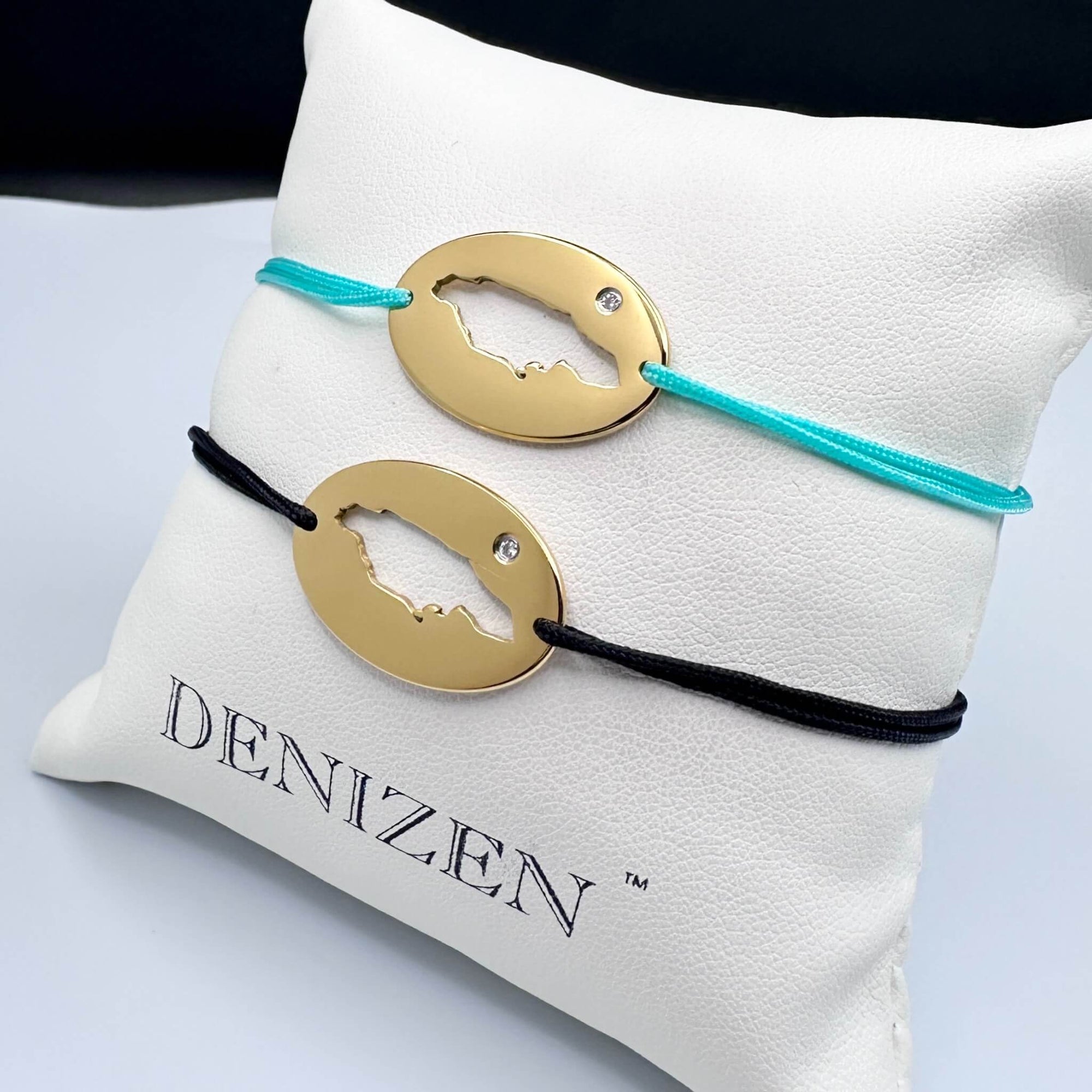 Gold-plated steel DENIZEN bracelets of Jamaica