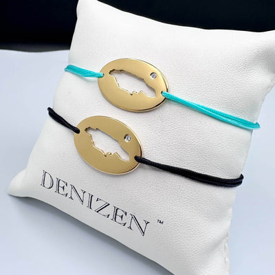 Gold-plated steel DENIZEN bracelets of Jamaica