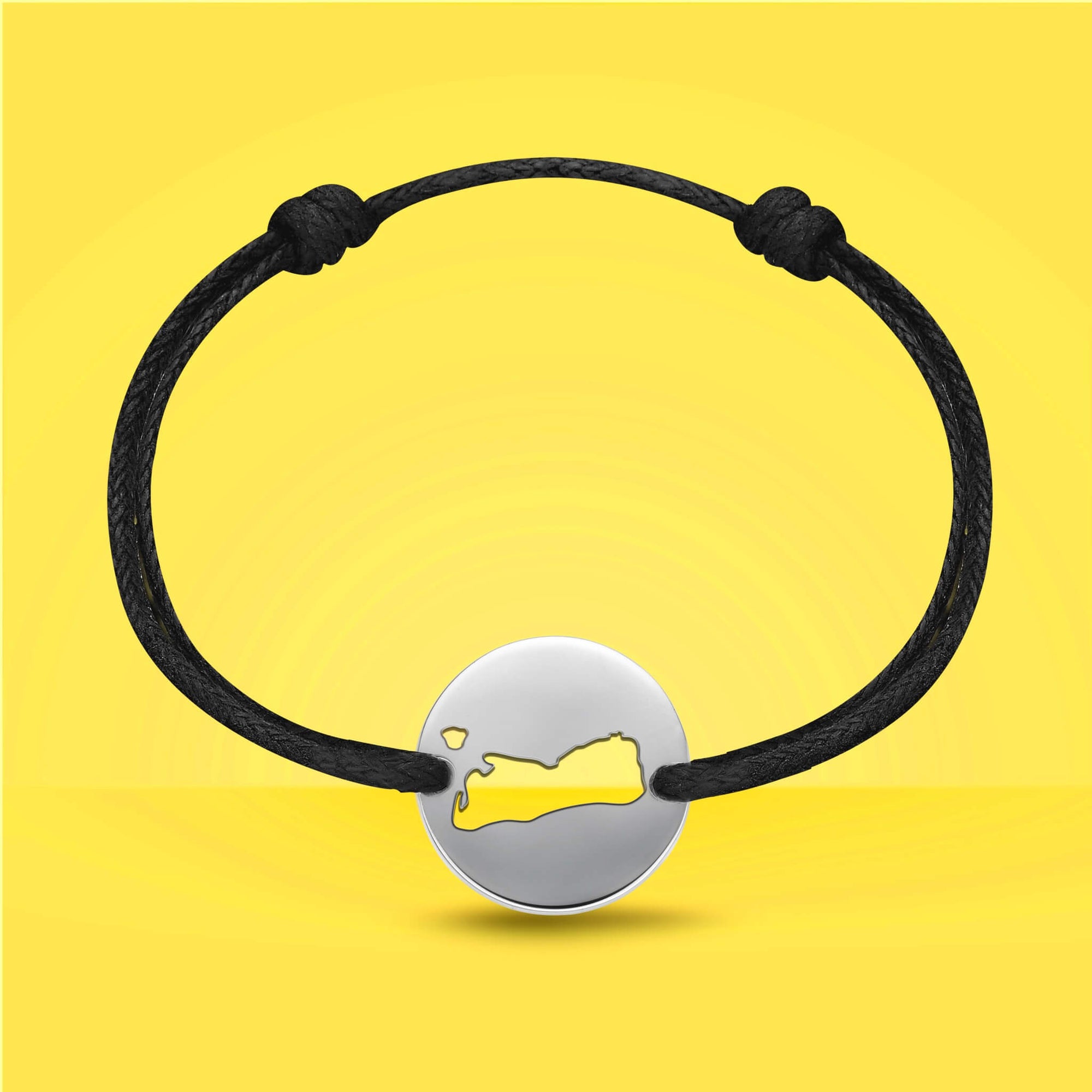 DENIZEN bracelet of Key West map in silver