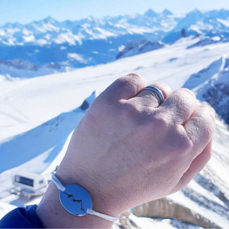 DENIZEN bracelet mountain range outline silver 