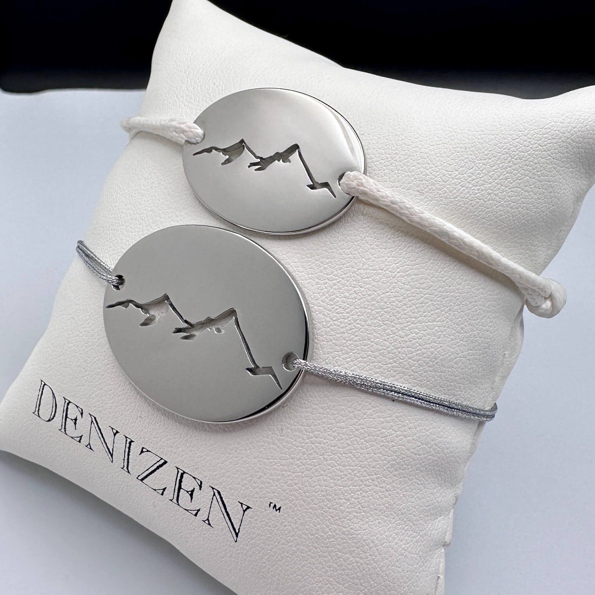 DENIZEN bracelet mountain range Large and XLarge steel