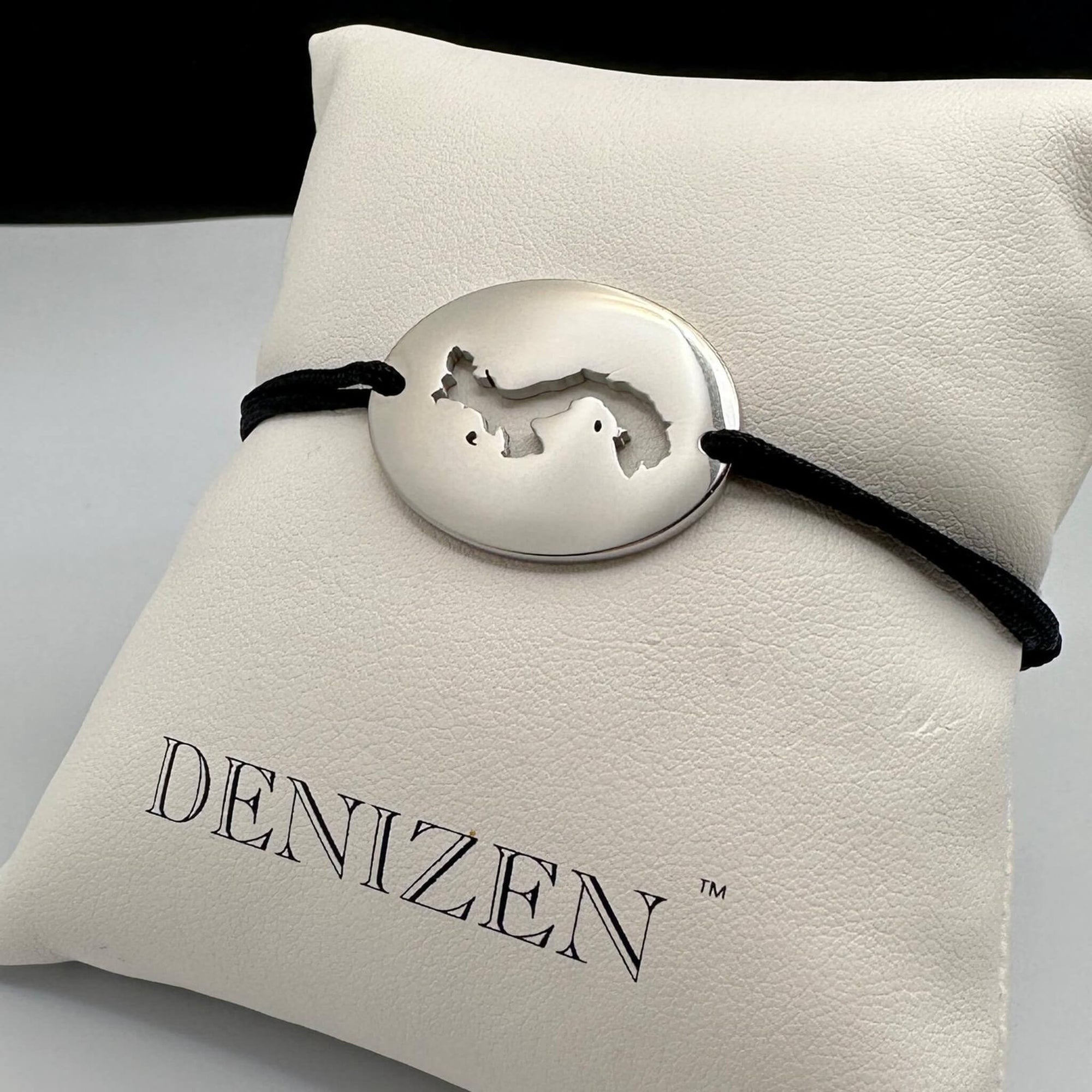 DENIZEN bracelet of Panama map silver