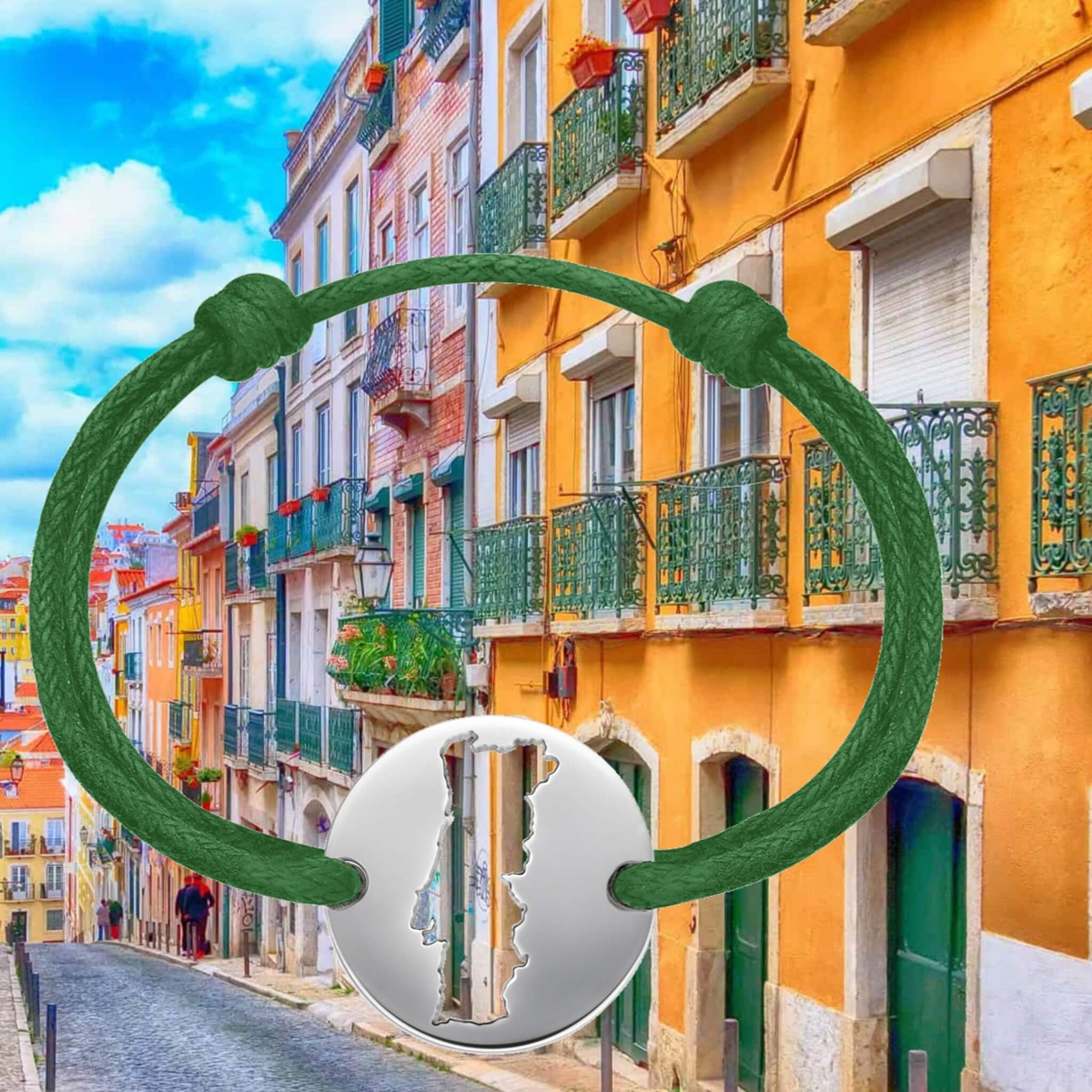 DENIZEN bracelet of Portugal steel green