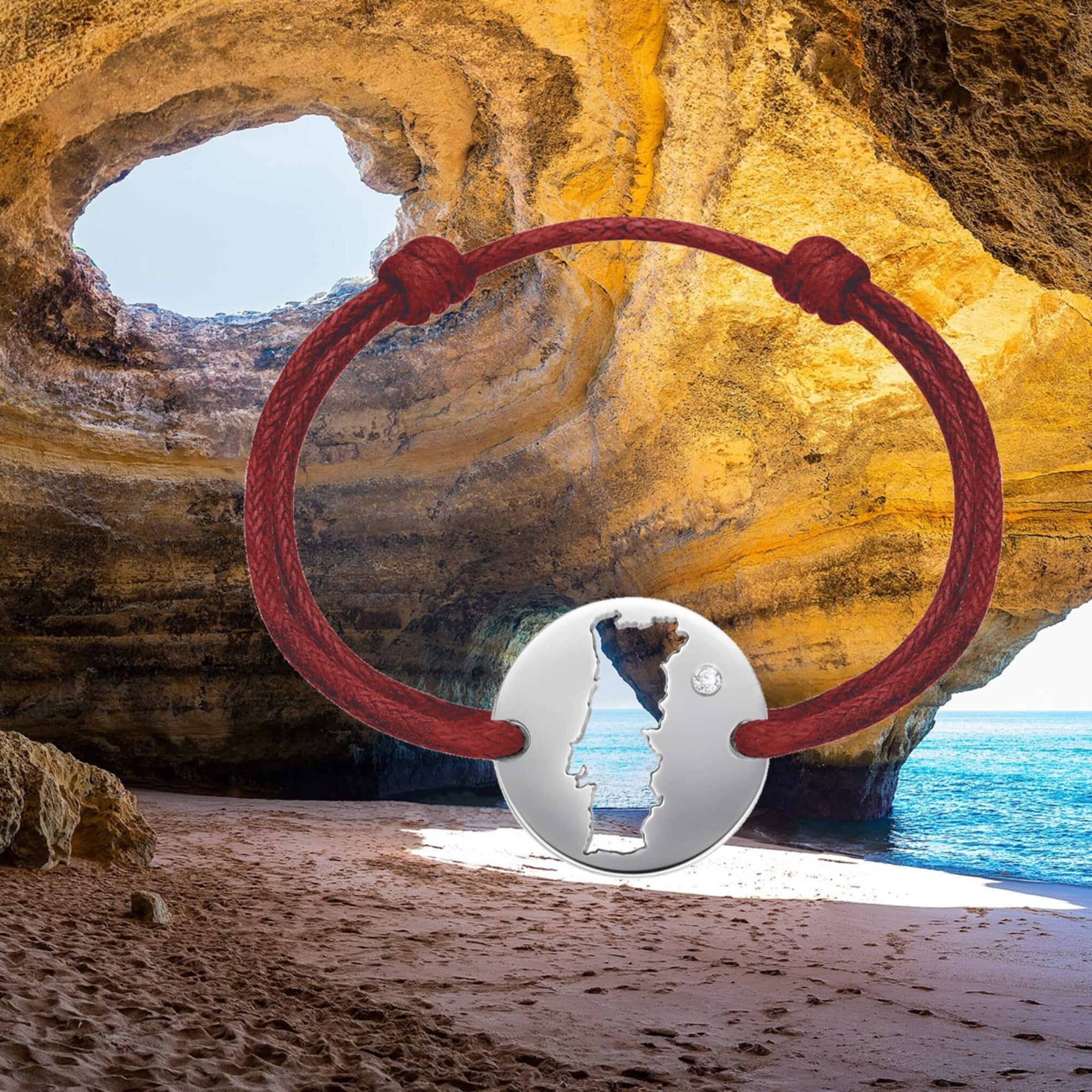 DENIZEN bracelet of Portugal steel red cz