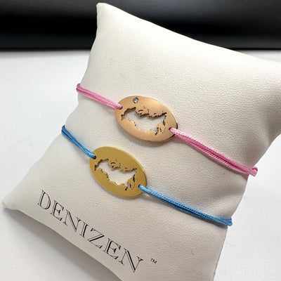 DENIZEN bracelet of Russia map mini gold