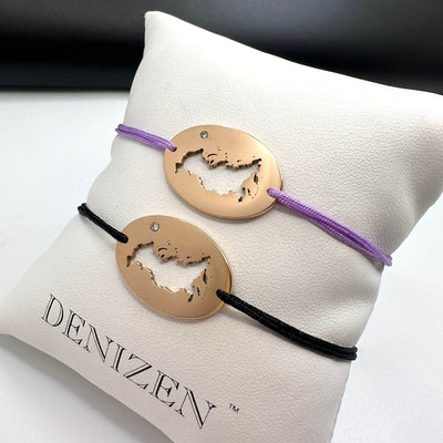 DENIZEN bracelet of Russia map small rose gold