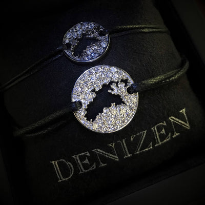 DENIZEN bracelet of St John USVI CZ pave sterling silver