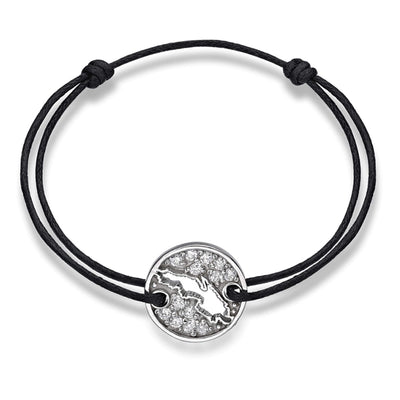 DENIZEN bracelet of St Thomas USVI silver CZ pave