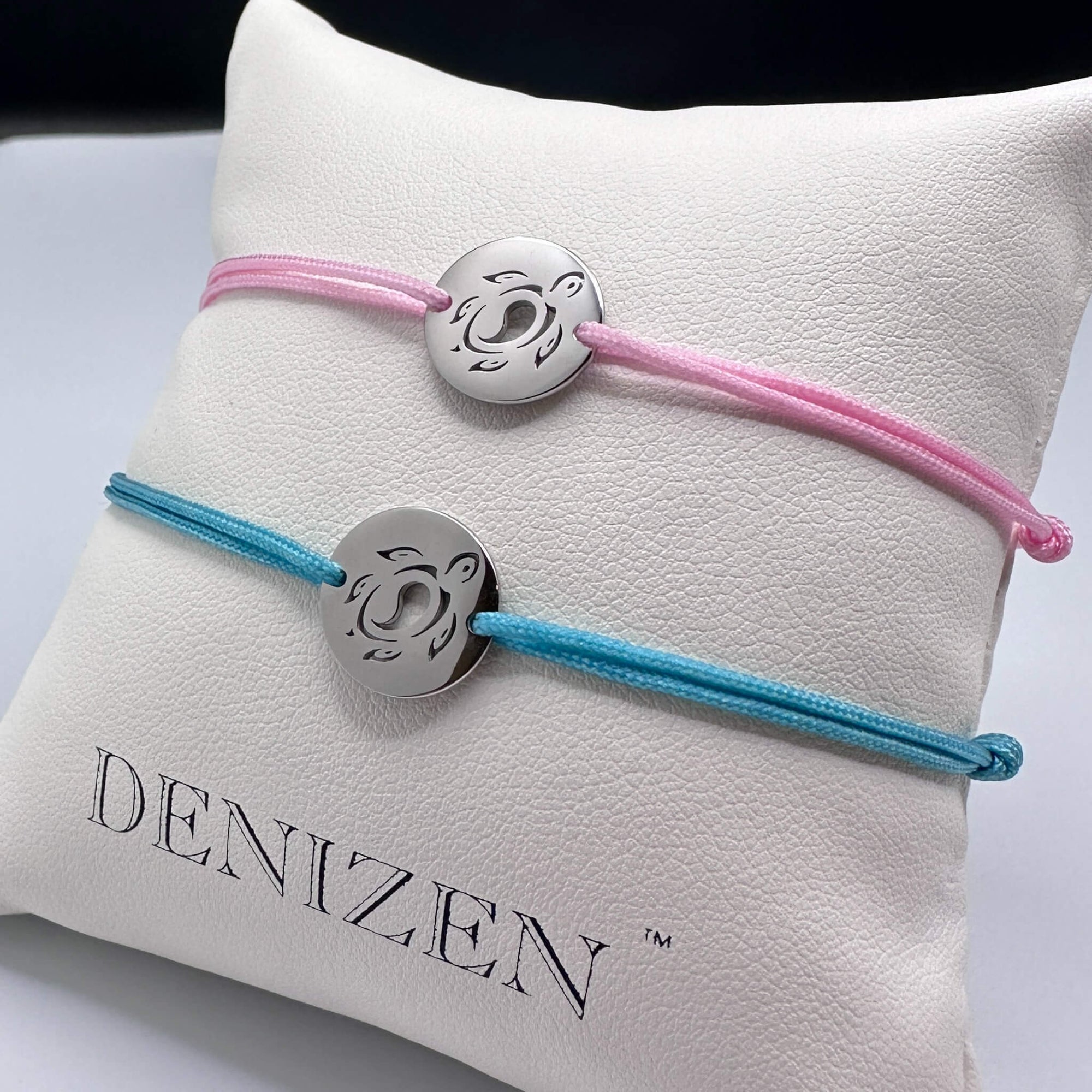 DENIZEN turtle bracelet silver pink blue