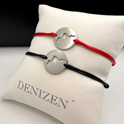 DENIZEN bracelet Virgin Gorda silver black red