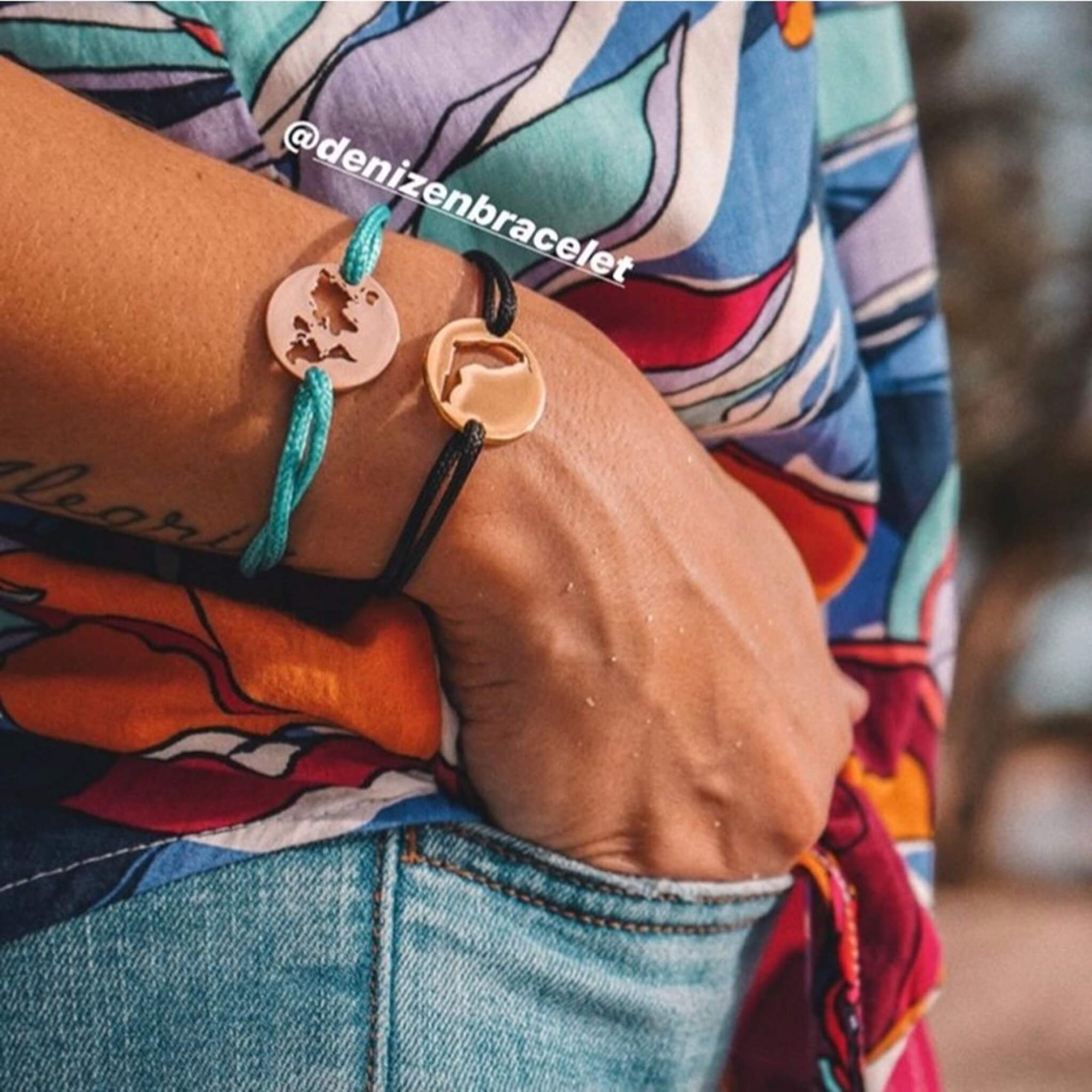 DENIZEN bracelet world map florida