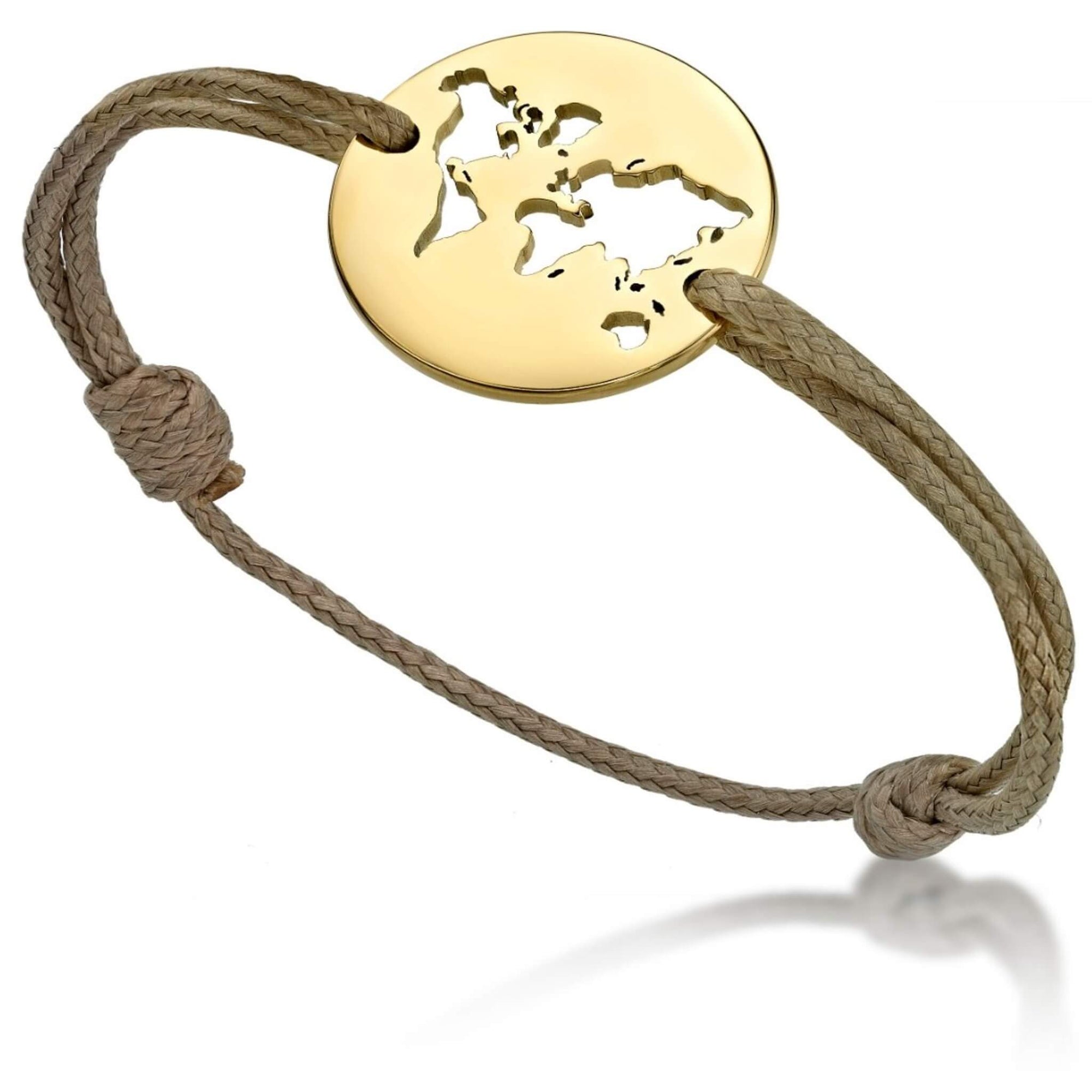 DENIZEN bracelet world map gold beige