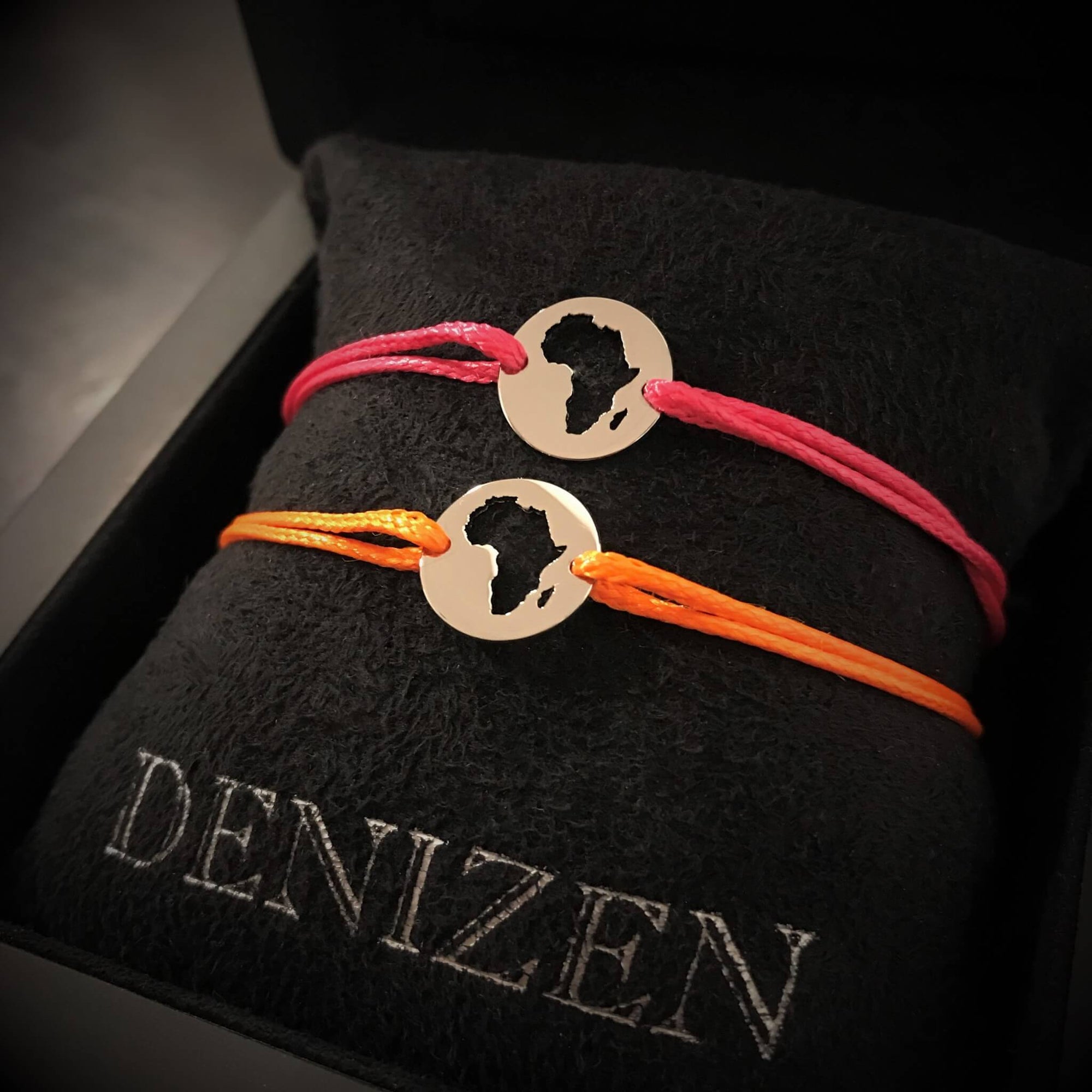 DENIZEN bracelet of Africa silver neon pink neon orange
