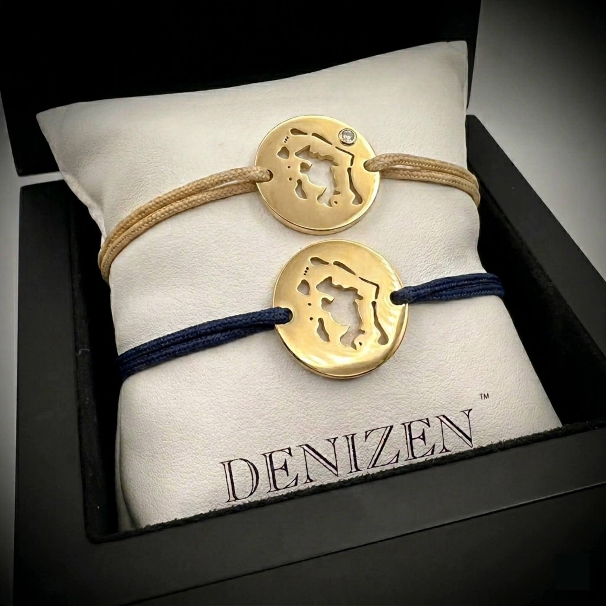 DENIZEN bracelet of Bora Bora gold beige navy