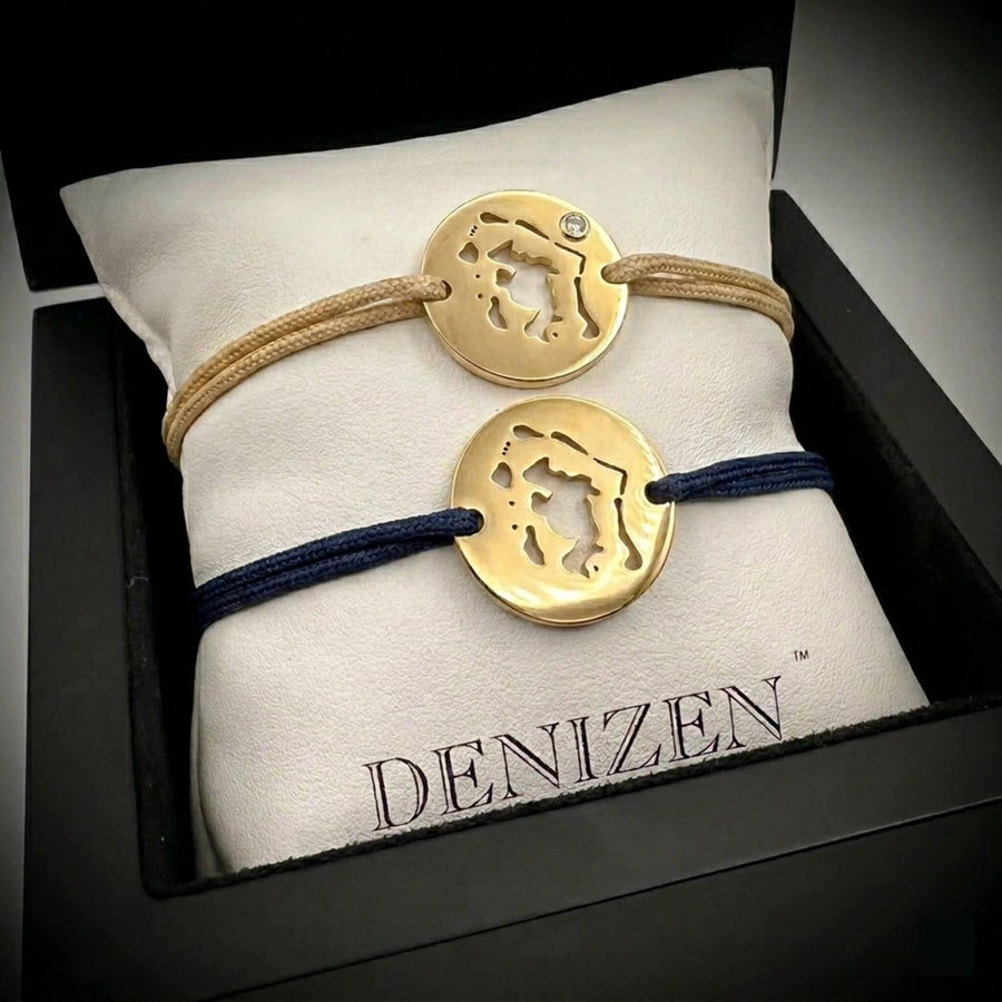 DENIZEN bracelet of Bora Bora gold beige navy