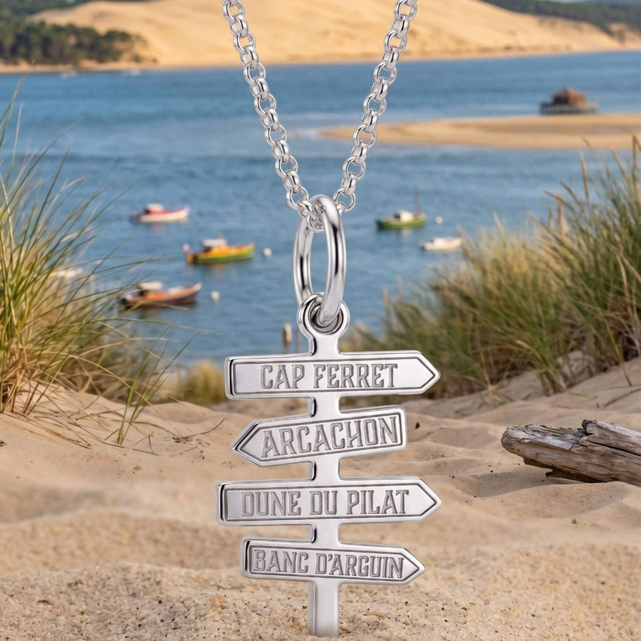 DENIZEN silver Arcachon totem charm in sand