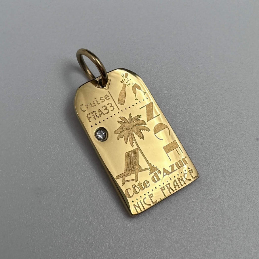 DENIZEN luggage tag charm pendant of Nice France