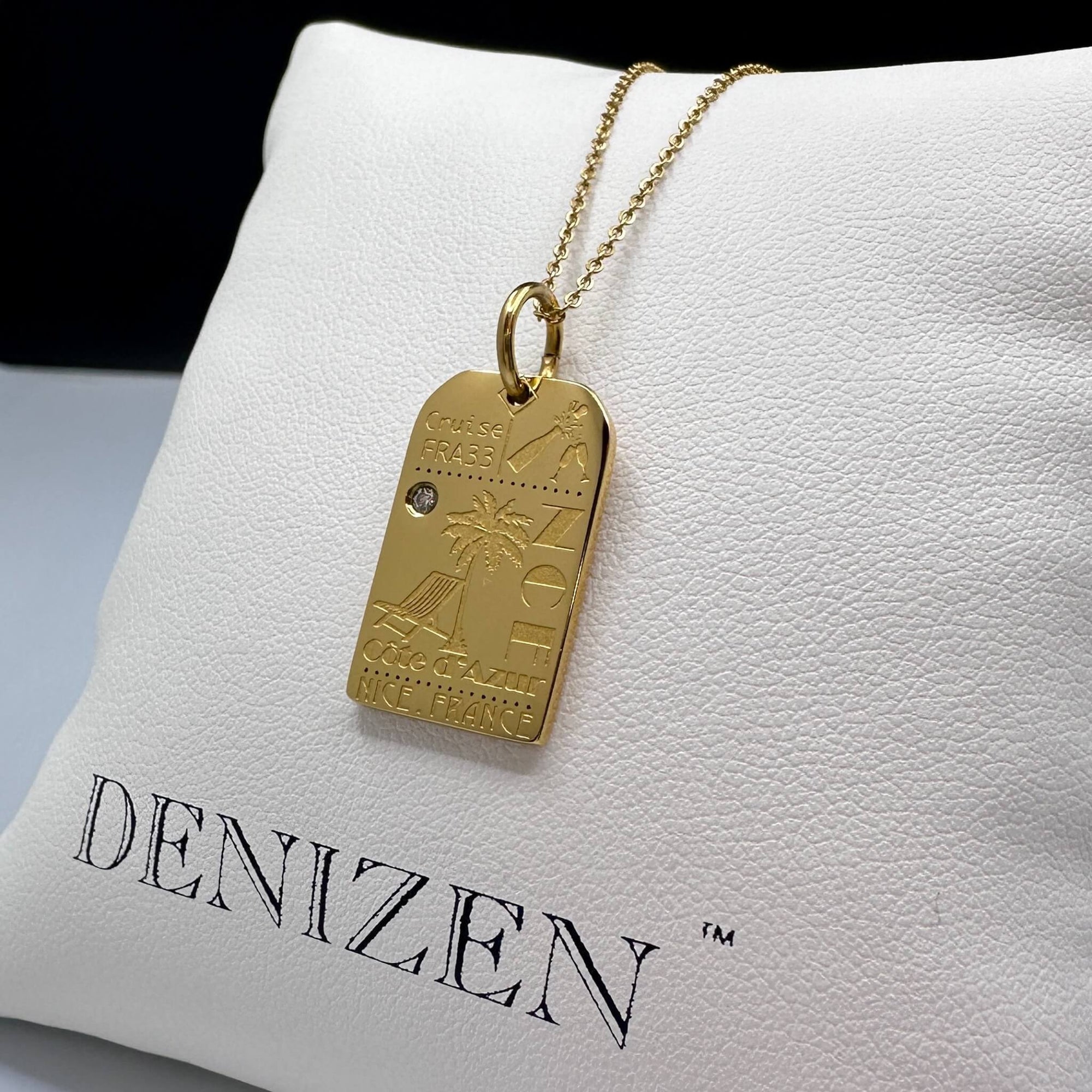 DENIZEN luggage tag charm pendant of Nice France