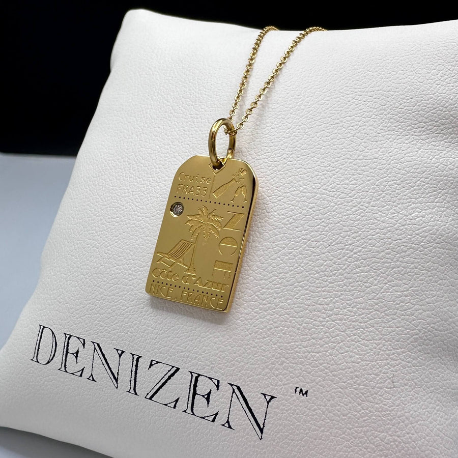 DENIZEN luggage tag charm pendant of Nice France