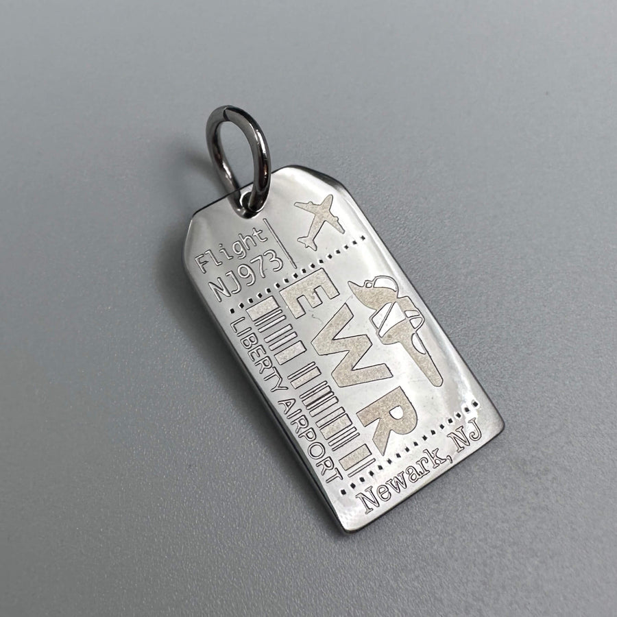 DENIZEN EWR silver luggage tag charm