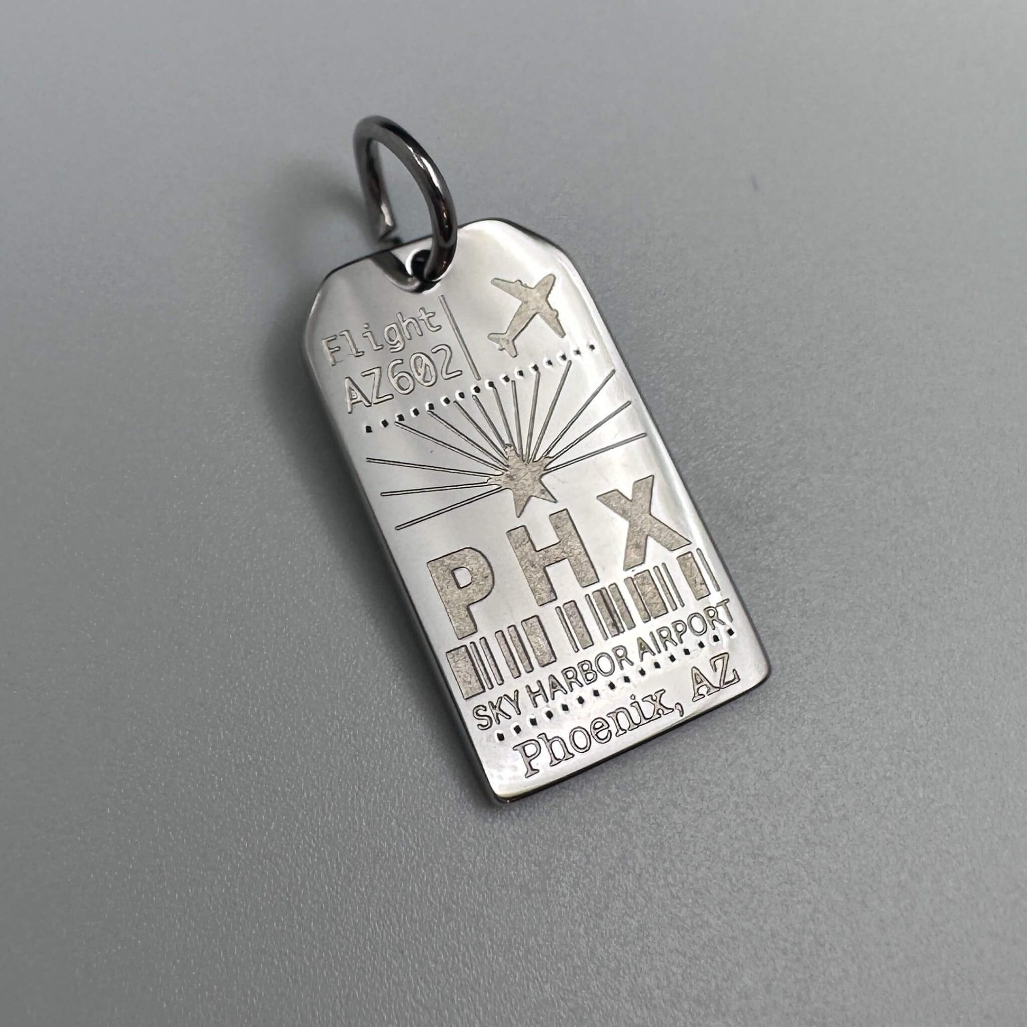 DENIZEN luggage tag charm Phoenix Arizona silver