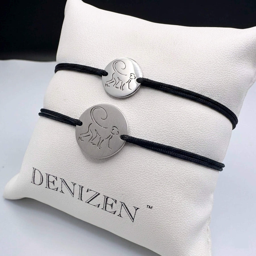 DENIZEN monkey bracelets silver red grey