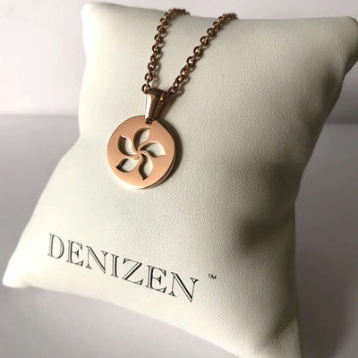 DENIZEN necklace bauhinia rose gold chain